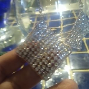 Rhinestone drop earrings